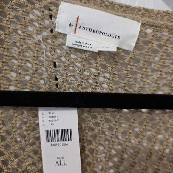 Anthropologie Juillet Cropped Cardigan Sweater With open-knit design - Picture 6 of 6